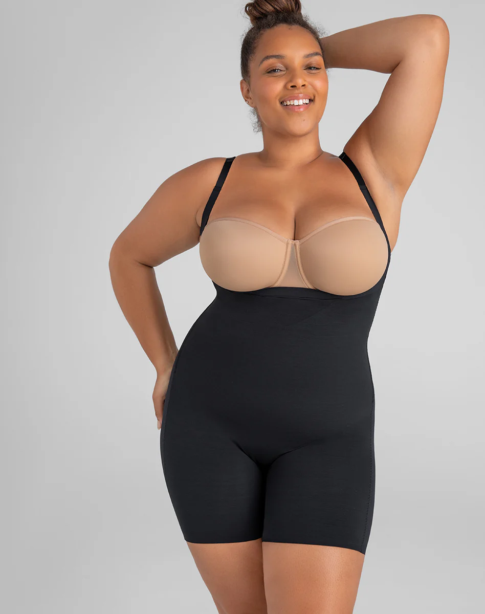Open-Bust Mid-Thigh Bodysuit - Image 23