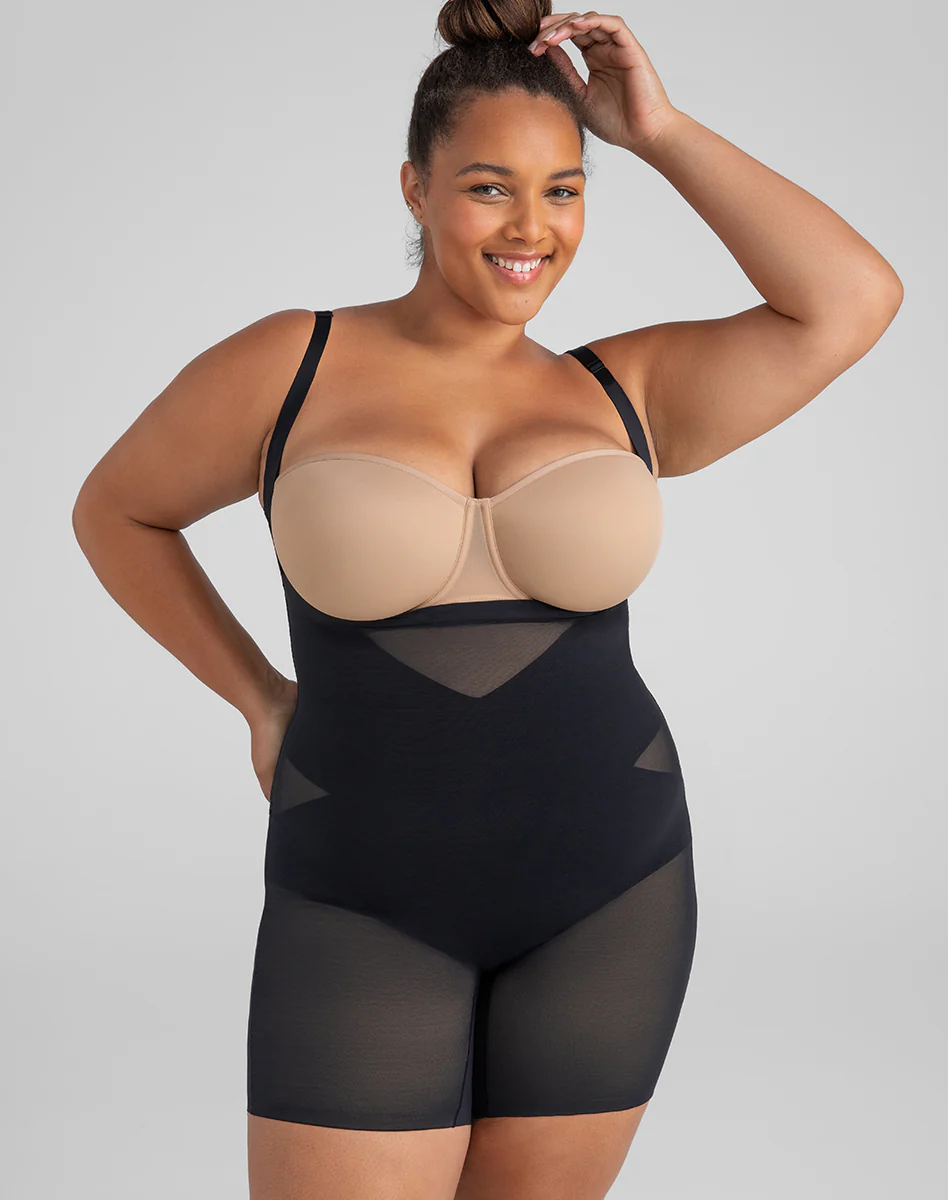 Open-Bust Mid-Thigh Bodysuit - Image 5